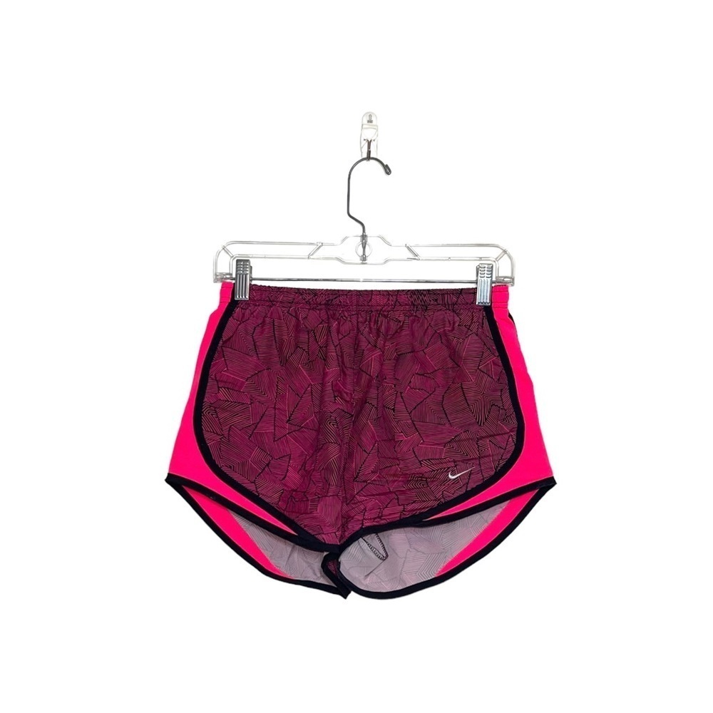 Nike Tempo Dri-fit Hot Pink & Black Printed Lined Athletic Shorts Small Women’s